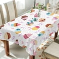 thumbnail image 4 of GZHJMY Cupcakes Rectangle Tablecloth, Waterproof Stain Wrinkle Resistant Washable Polyester Table Cover for Picnic Dinner Holiday Kitchen Party Decor, 60 x 120 in Home Decor, 4 of 7