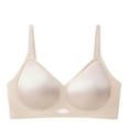 thumbnail image 2 of Nfurl Seamless Jelly Bras for Women Push up Wireless T-shirts Bras Full Coverage Supportive Everyday Bra for Senior Women with Sagging Breast Pink,XL, 2 of 3