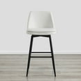 thumbnail image 2 of CHITA 30 inch Counter Height Swivel Bar Stools Low Back Set of 4,Faux Leather in white, 2 of 7