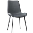 thumbnail image 4 of Dining Chairs Set of 4, Washable PU Fuax Leather Dining Side Chair Mid Century Modern Dining Room Chairs Comfortable Upolstered Cushion Seat with Metal Legs for Home Kitchen （Gray）, 4 of 7
