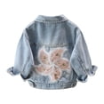 thumbnail image 2 of Edvintorg Toddler Denim Jacket Retro Casual Long Sleeve Button Coat Fall Winter School Kids Jean Jacket Children's Outerwear with Pocket, 2 of 9