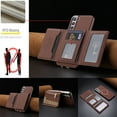 thumbnail image 6 of Allytechgroup for Samsung Galaxy S25+ Case, PU Leather Phone Case for Samsung Galaxy S25+ with Detachable Card Holder RFID Blocking Shockproof Cover for Women Men, Brown, 6 of 6