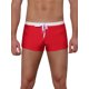 thumbnail image 1 of Bermudas de ba?o de verano para hombre INSPIRE CHIC, color sólido, con cintura elástica, rojas, talla 30, 1 of 1