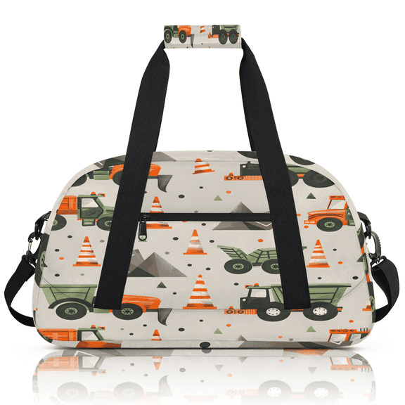 Herdesigns Truck Car Sports Duffle Bag for Women & Men, Green Gym Bag Dance Bag Overnight Bag Carry On Weekender Travel Bag