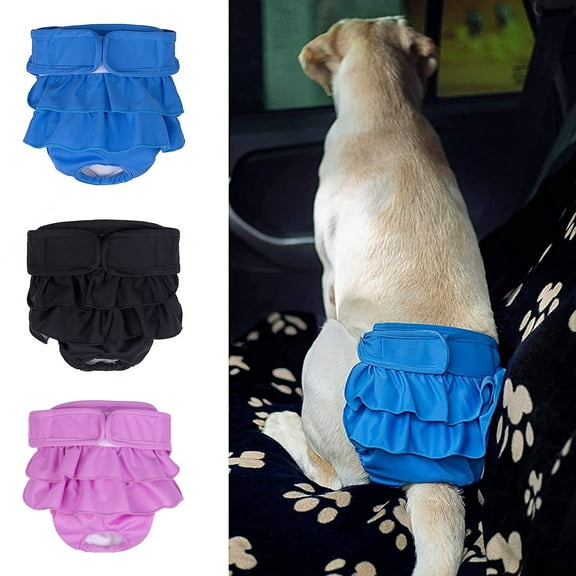 Mosey Eco-friendly Pet Briefs Diaper Pleated Design Pet Supplies Non-sticky Hair