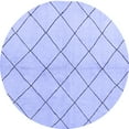 thumbnail image 1 of Ahgly Company Machine Washable Indoor Round Solid Blue Modern Area Rugs, 5' Round, 1 of 4