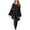 Black, variant on Women's Casual Crewneck Lantern Long Sleeve High Low Tops Asymmetrical Ruffle Long Tunic Tops Blouse Shirt Dress