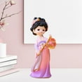 thumbnail image 4 of Estatua tradicional china para niñas, escultura de mesa, figura rústica coleccionable, de resina para dormitorio en casa, para sala de Linterna Macarena Figuritas de niña de resina, 4 of 7