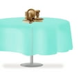 thumbnail image 5 of Aqua 6 Pack Premium Disposable Plastic Tablecloth 84" Inch Round Table Cover By Grandipity, 5 of 7