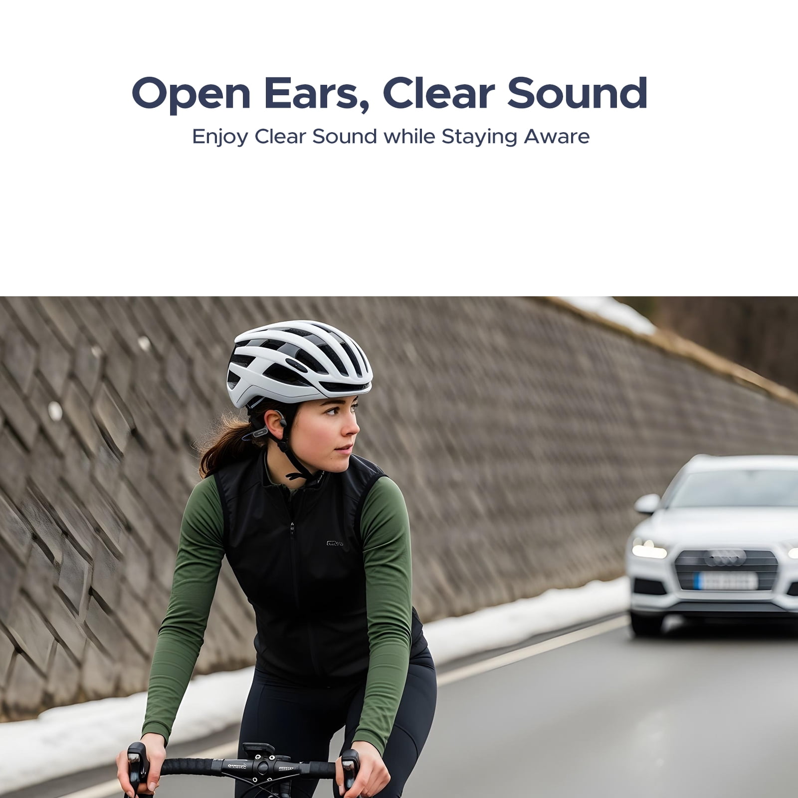 DOOGEE Bone Conduction Headphones, IP68 Waterproof Swimming Headphones with 32GB MP3 Player, Open Ear Bluetooth Headset for Running, Cycling & Sports