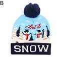 thumbnail image 6 of AURORA TRADE Snowman Reindeer LED Light up Knit Warm Hat Beanie Cap Christmas Party Supply, 6 of 7