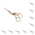 thumbnail image 2 of Riwesomey Tijeras de costura profesionales para sastres y costura, tijeras de bordado de amplia aplicación, tijera de grúa dorada Grúa Tijera Oro 10Conjunto, 2 of 6