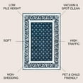 thumbnail image 3 of JONATHAN Y MODERN PERSIAN 8 x 10 Area Rug, Acanthus French Border - Navy/Blue, MDP504C-8, 3 of 12