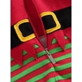 thumbnail image 5 of Infant Baby Girl Boy Christmas Outfit 3 6 9 12 18 Months Stripe Hooded Romper Long Sleeve Zipper Jumpsuits Bodysuits, 5 of 7