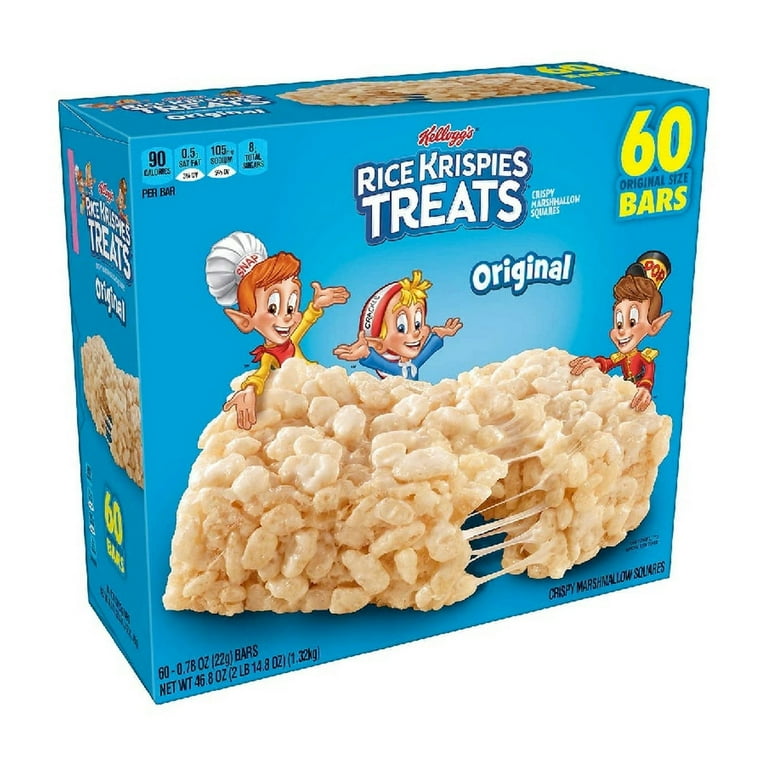 60個☆RICE KRISPIES TREATS (Original) Kellogg's Rice Krispies Treats Bars Original Marshmallow 60 Count