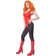 thumbnail image 3 of Sedusa Powerpuff Sexy Red Bodysuit Superhero Uniform for Adult Women Halloween, 3 of 8