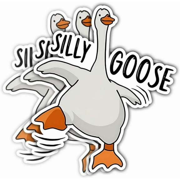 Certified Silly Goose Sticker, Silly Goose Funny Sticker, Goose Sticker, Sticker Die-Cut Waterproof Vinyl Sticker for Laptop Water Bottle Phone Window Helmet Decal Gift (Silly Goose 2) (3x3inch)