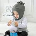 thumbnail image 3 of Zando Baby Kids Winter Hats and Gloves Sets Boys Warm Polar Fleece Earflap Beanie Hat Dark Gray S, 3 of 5
