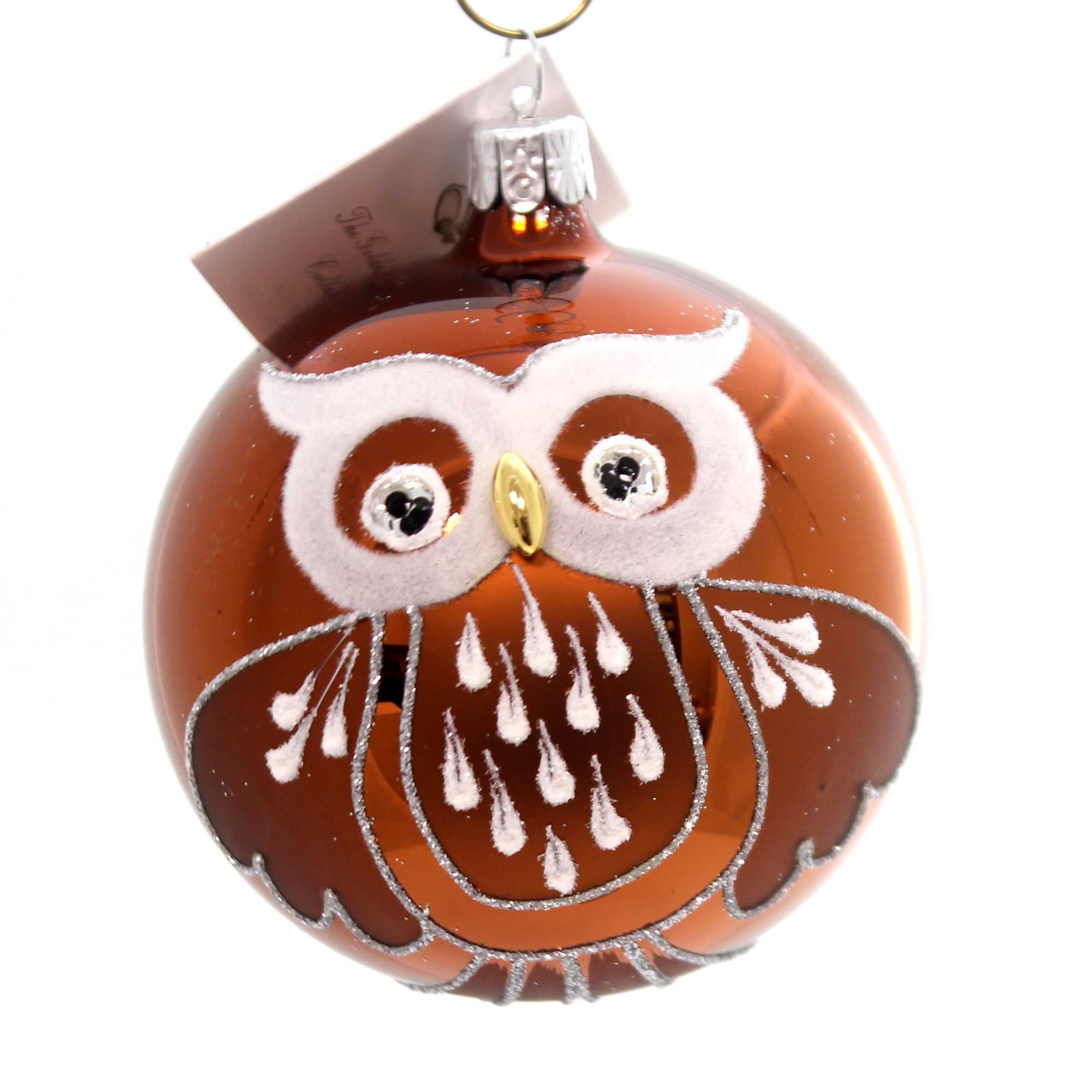 Golden Bell Collection MCM BALL OWL Glass Ornament Czech Republic Bm663 ...