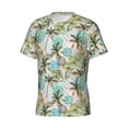 thumbnail image 5 of Vsdgher Watercolor Palm Tree Print Men's Dry Fit Mesh Athletic Shirts Moisture Wicking Tennis T-Shirt Tops, 5 of 9