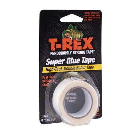 T-Rex 0.75" x 5 yd. Clear Double Sided Super Glue Tape