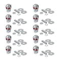 thumbnail image 1 of 10pcs Universal cicleta Cráneo licencia De Matrícula Etiqueta Perno Marco Parabrisas Tornillos De Ajuste Reemplazo Para Coche Camión Luz ATV - Cromo, 1 of 8