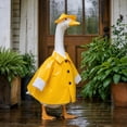 thumbnail image 5 of Porch Goose Raincoat 23 inch Yellow Rain Hat Set Water Repellent Two Piece Goose Clothes All Weather Outdoor Garden Statue Front Porch Yard Decor Gift, 5 of 6