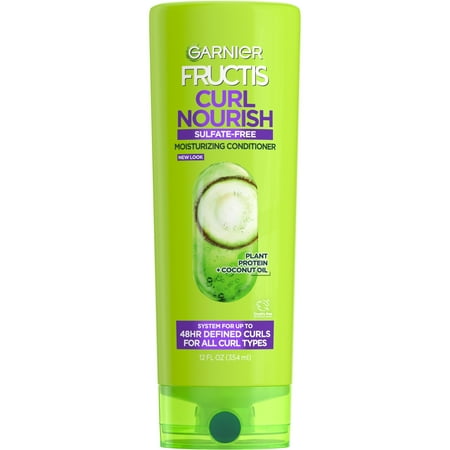 Garnier Fructis Curl Nourish Moisturizing Conditioner with Coconut Oil, 12 fl oz