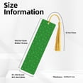 thumbnail image 3 of Kdxio Green Glitter Print Metal Tassel Bookmarks,Perfect Gift for Art Lovers and Bookworms Metal Bookmarks for Women, 3 of 8