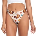 thumbnail image 1 of Balery Forest Squirrel Nuts Tangas de Algodón para Mujer con Estampado – Ropa Interior Sexy, Transpirable, G-string-Large, 1 of 6
