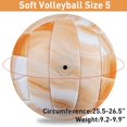 thumbnail image 4 of Voleibol EVZOM, talla 5, suave, poliuretano, ligero, naranja, 4 of 9