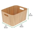 thumbnail image 5 of mDesign Wood Print 16" Long Kitchen Bin Box w/ Handles - 6 Pack - Natural, 5 of 8