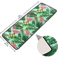 thumbnail image 2 of SKYSONIC 2'X6' Banana Palm Leaves Runner Rug with Rubber Backing, Butterfly Tropical Flamingos Non Slip Entryway Rug Runner Washable Soft Area Rug Carpet for Hallway Bedroom Kitchen Decor, 2 of 6