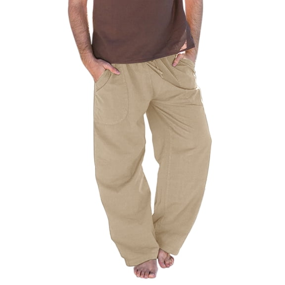 LYXSSBYX Cargo Pants for Men Hot Sale Clearance Men's Summer Fashion Drawstring Elastic Solid Color Loose Casual Trousers