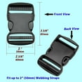 thumbnail image 5 of Side Release Buckles for Backpack Repair, Heavy Duty 2 Inch (50mm) Plastic (Polypropylene) Adjustable Tri-Glide, Easy to Use for DIY Craft Making, Quick Release Buckle with Dual, 5 of 5