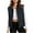 Black, variant on Hueook Womens Winter Jacket Women's Fashion Solid Color Sleeveless Jacket Sleeveless Jacket Brown 2X