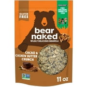 Bear Naked Cacao and Cashew Butter Crunch Granola Cereal, Gluten Free, 11 oz Bag