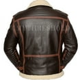 thumbnail image 2 of B3 Bomber Jacket Mens Brown Leather Bomber Jacket B3 Aviator Jacket Mens Brown Leather Jacket Shearling Aviator Jacket Mens Shearling Jacket size XXXL, 2 of 4