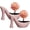 Pink, variant on ABPETE 2 Pack Cute High Heel Shaped Ceramic Succulent Planter with Drainage Hole, Small Flower Pots Indoor Outdoor Plant Pots Home Tabletop Decoration (Pink)