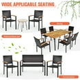 thumbnail image 6 of Patiojoy Patio Rattan Dining Armchair 4 Set of Wicker Chair W/Steel Frame Acacia Armrests Indoor&Outdoor, 6 of 10