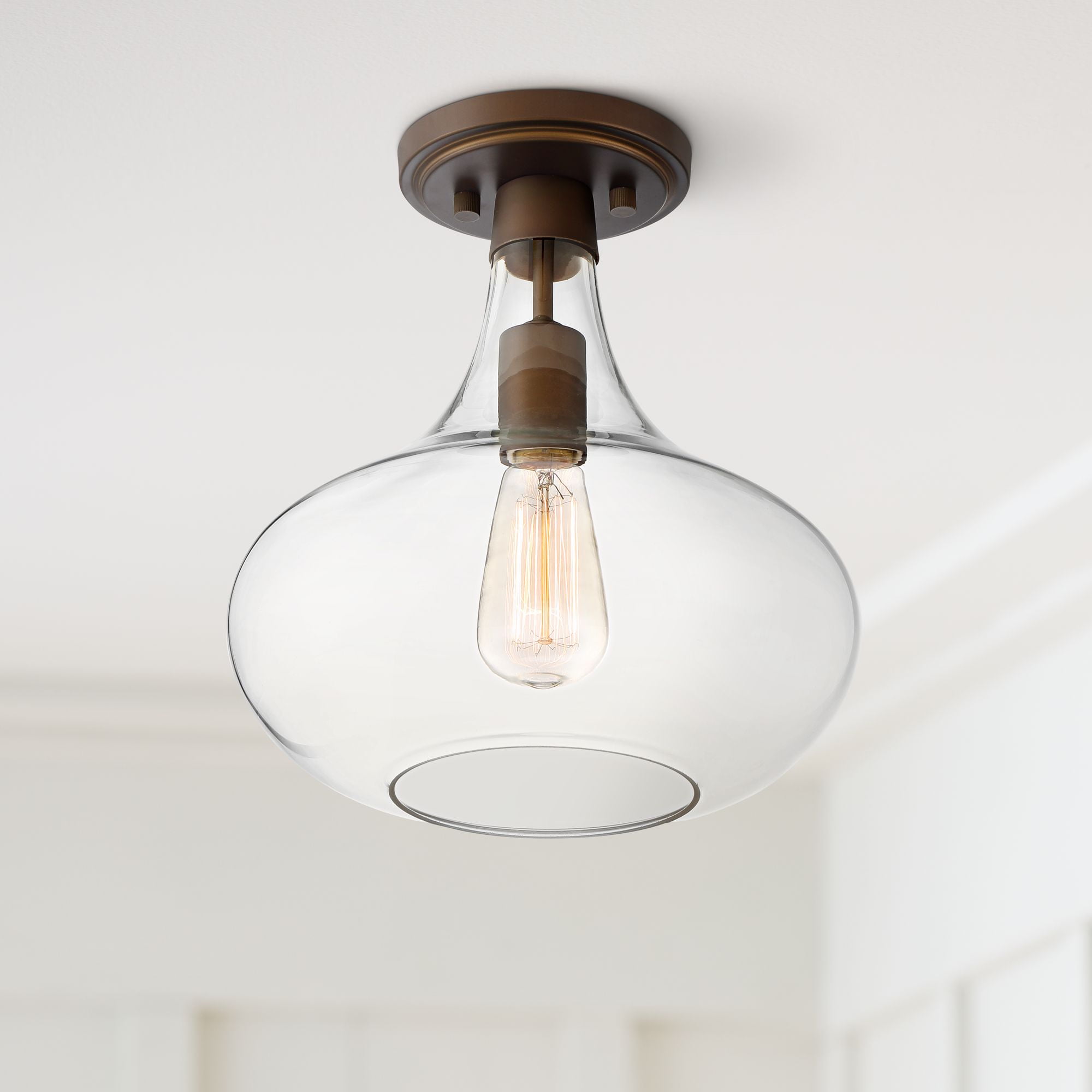 Possini Euro Design Modern Ceiling Light Semi Flush Mount Fixture