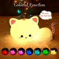 thumbnail image 2 of MYKOMI Led Cute Cat Night Light, 16 Colors Dimmable Nursery Kawaii Nightlight, Super Squishy Silicone USB Rechargeable Remote Control Night Lamp for Kids Adults, Used for Camping Party Room Decor, 2 of 6