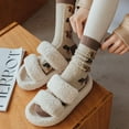 thumbnail image 5 of 6 Pair Cute Cotton Kawaii Bear Ankle Socks - Preppy Ruffle Japanese Thick Fall Vintage Crew Socks for Women, 5 of 6