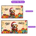 thumbnail image 5 of Merry Christmas Santa Golden Retriever Scarf Twinkling Lights Xmas Holiday Desk Mat Full Keyboard Mouse Pad Goldens Dog Lover Gifts Idea Large Mousepad - 00022, 5 of 5