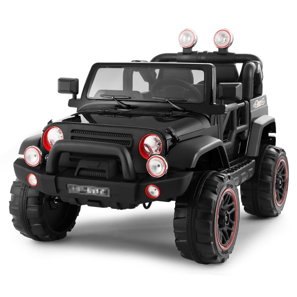 Color Black for sale online 12 V Kids Ride on Truck With Mp3 LED Lights-black 