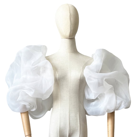 Elegant Puff Sleeves Bridal Puff Arm Covers Breathable Nylon Arm Sleeves For Wedding And Formal Event Arm Decoration