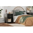 thumbnail image 6 of Nightstand Storage Stand Cabinet with 2-Outlet & 2 USB Ports, Wooden Sofa End Side Table for Bedroom Living Room,Black, 6 of 11