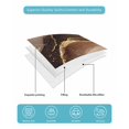 thumbnail image 5 of Quilts Queen Size Bedding Set, Brown Gold Marble Lightweight Quilted Comforter, Modern Simple Abstract Fluid Art Soft Reversible Bedspread Coverlet with Pillow Covers for All Season, 90" x 96", 5 of 7