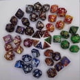 thumbnail image 3 of 7x Polyhedral Dices Smooth D4-D20 for Math set family board Teaching Bar Table Board Games Violet Blue, 3 of 8