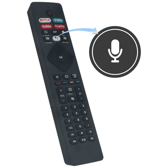 Replacement Voice Remote Control NH800UP for Philips Android TV 50PFL5604 55PFL5604